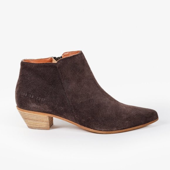 Woman by Common Projects Brown Suede Ankle Boots - Picture 1 of 10